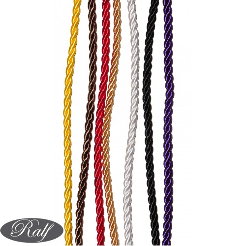 Snur satinat rasucit - diametru 6 mm